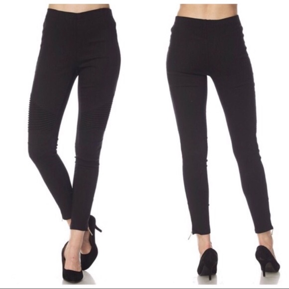 ❗️LAST❗️Black Moto Leggings with Ankle Zipper - Picture 3 of 5